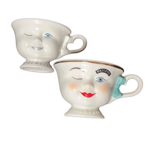 Baileys Coffee Mug Wining Face Yum Mug Set - Picture 1 of 5